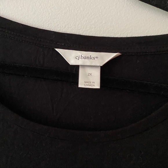 CJ Banks Black Blouse - Picture 3 of 6